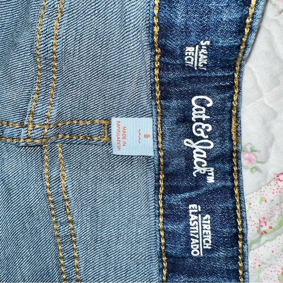 Size 8 PAIR BOYS jeans Boot Cut & Straight Leg Levi’s & Cat & Jack - Picture 5 of 8